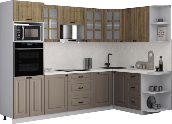 Кухонный гарнитур Интерлиния Мила Деко 1.68x2.8 PR - фото