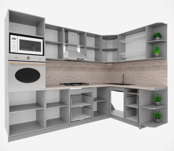 Кухонный гарнитур Интерлиния Мила Деко 1.68x2.8 PR