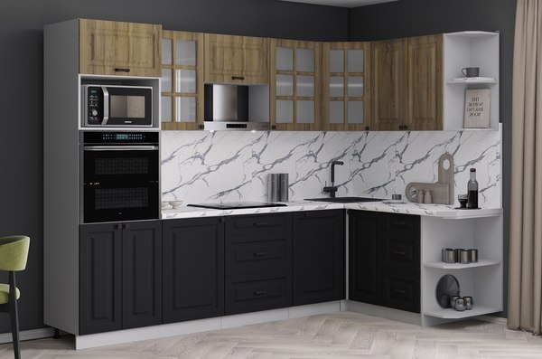 Кухонный гарнитур Интерлиния Мила Деко 1.68x2.8 PR