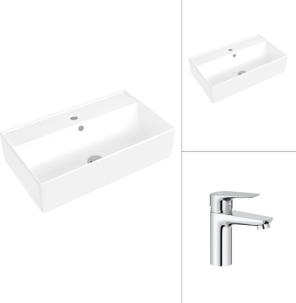 Умывальник со смесителем Lauter 21855 + Awe 21CK128C - фото