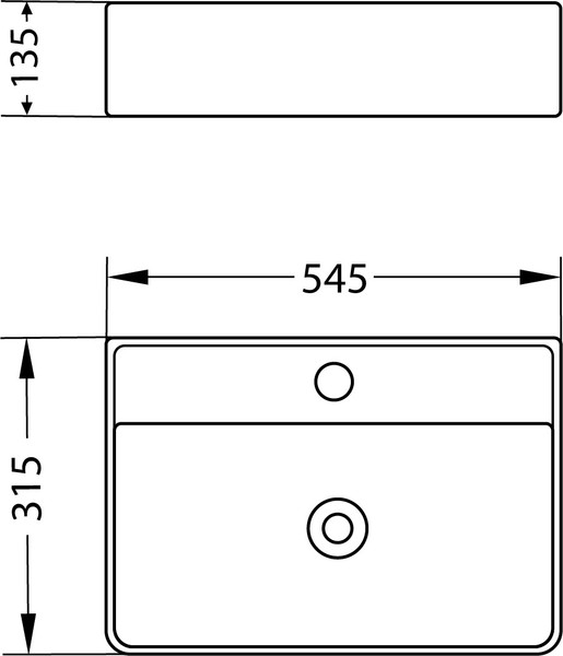 Умывальник со смесителем Lauter 21855 + Awe 21CK128C