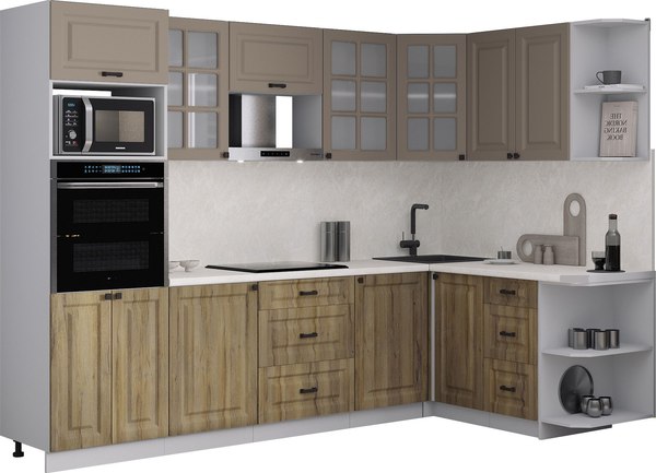 Кухонный гарнитур Интерлиния Мила Деко 1.68x2.8 PR - фото