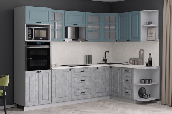 Кухонный гарнитур Интерлиния Мила Деко 1.68x2.8 PR