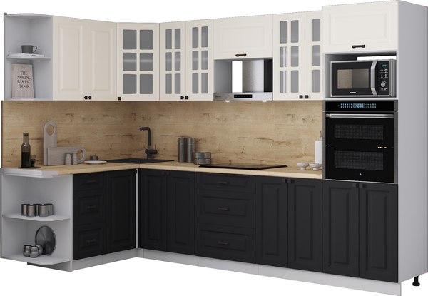 Кухонный гарнитур Интерлиния Мила Деко 1.68x3.0 LV - фото