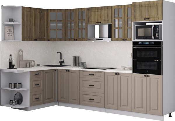 Кухонный гарнитур Интерлиния Мила Деко 1.68x3.0 LV - фото