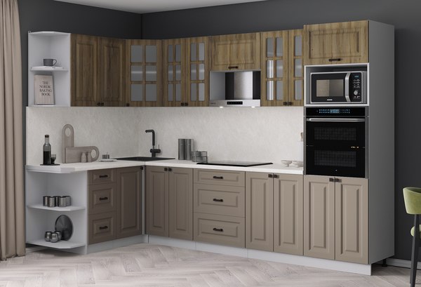 Кухонный гарнитур Интерлиния Мила Деко 1.68x3.0 LV