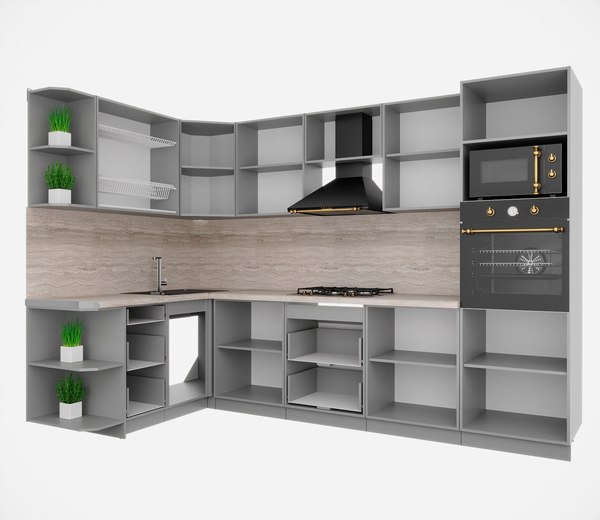 Кухонный гарнитур Интерлиния Мила Деко 1.68x3.0 LV