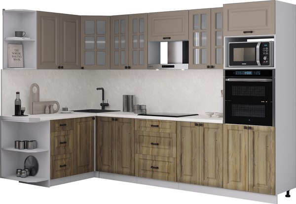 Кухонный гарнитур Интерлиния Мила Деко 1.68x3.0 LV - фото