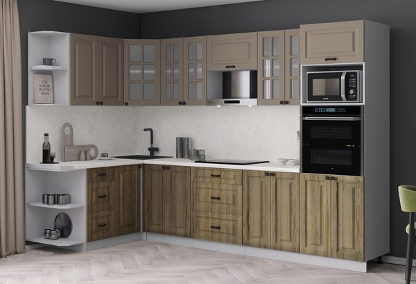 Кухонный гарнитур Интерлиния Мила Деко 1.68x3.0 LV