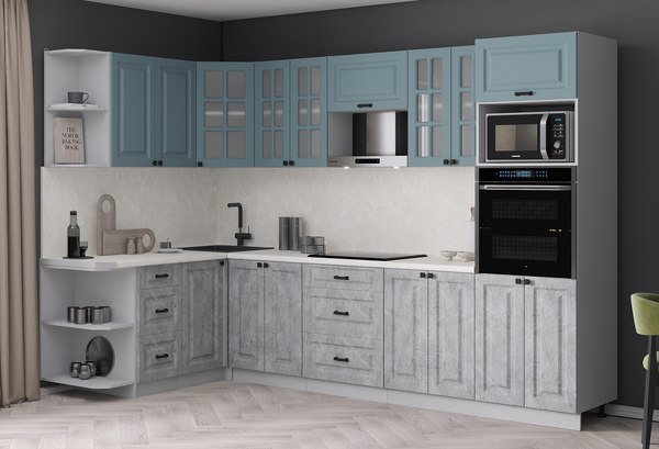 Кухонный гарнитур Интерлиния Мила Деко 1.68x3.0 LV