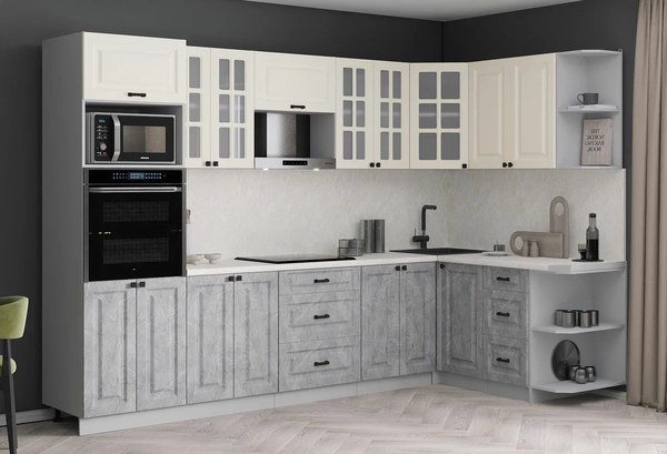 Кухонный гарнитур Интерлиния Мила Деко 1.68x3.0 PR