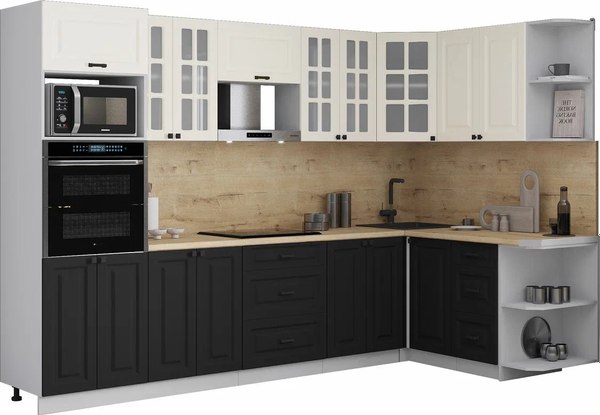 Кухонный гарнитур Интерлиния Мила Деко 1.68x3.0 PR - фото