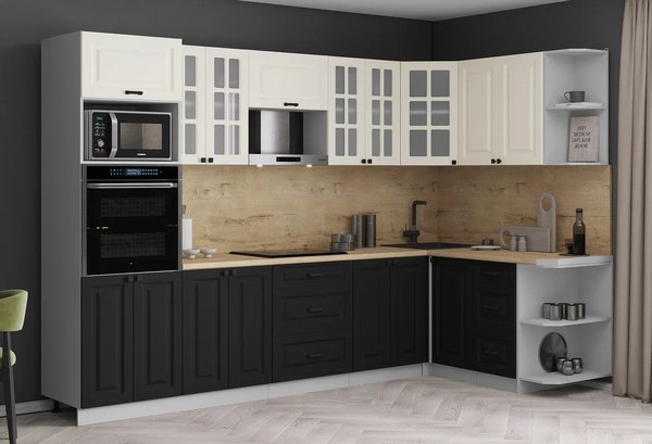 Кухонный гарнитур Интерлиния Мила Деко 1.68x3.0 PR