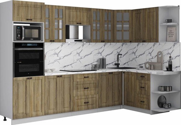 Кухонный гарнитур Интерлиния Мила Деко 1.68x3.0 PR - фото