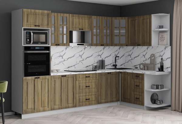 Кухонный гарнитур Интерлиния Мила Деко 1.68x3.0 PR