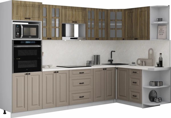 Кухонный гарнитур Интерлиния Мила Деко 1.68x3.0 PR - фото