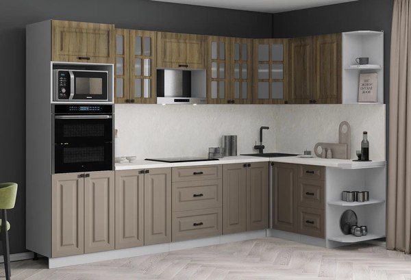 Кухонный гарнитур Интерлиния Мила Деко 1.68x3.0 PR