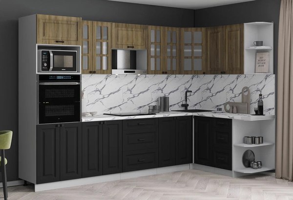 Кухонный гарнитур Интерлиния Мила Деко 1.68x3.0 PR