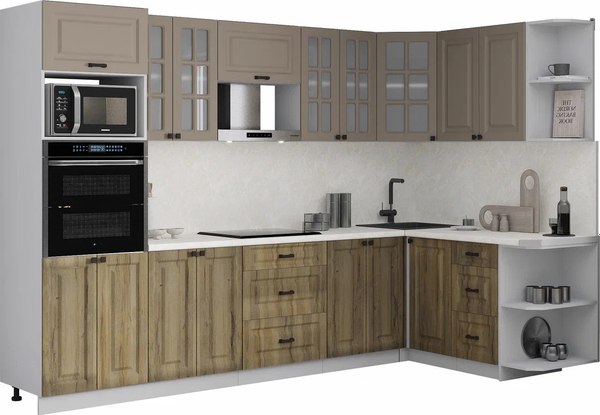 Кухонный гарнитур Интерлиния Мила Деко 1.68x3.0 PR - фото