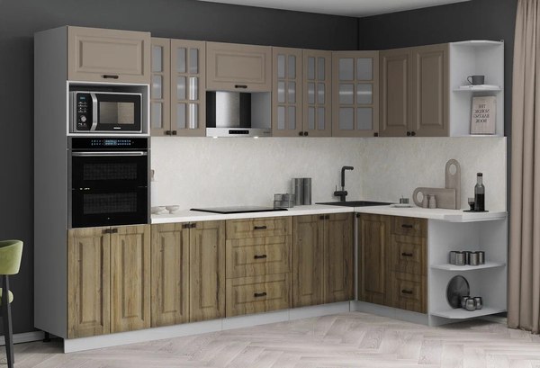 Кухонный гарнитур Интерлиния Мила Деко 1.68x3.0 PR