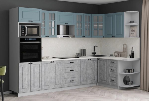 Кухонный гарнитур Интерлиния Мила Деко 1.68x3.0 PR