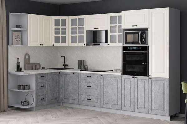 Кухонный гарнитур Интерлиния Мила Деко 1.68x3.2 LV