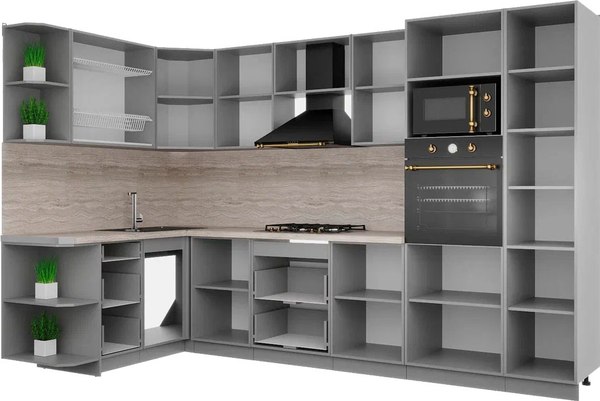 Кухонный гарнитур Интерлиния Мила Деко 1.68x3.2 LV