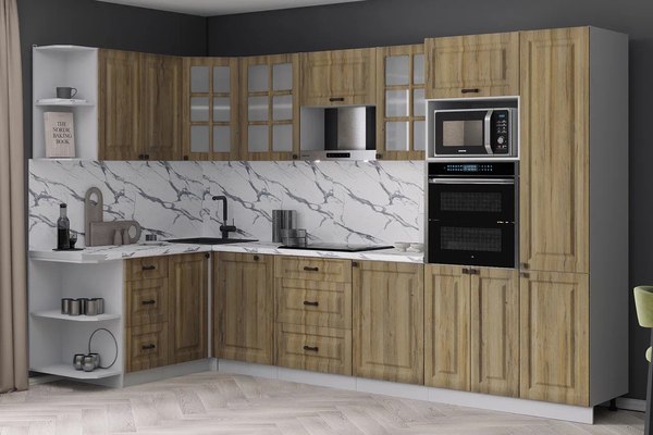 Кухонный гарнитур Интерлиния Мила Деко 1.68x3.2 LV