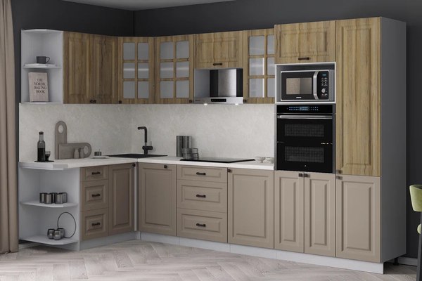 Кухонный гарнитур Интерлиния Мила Деко 1.68x3.2 LV