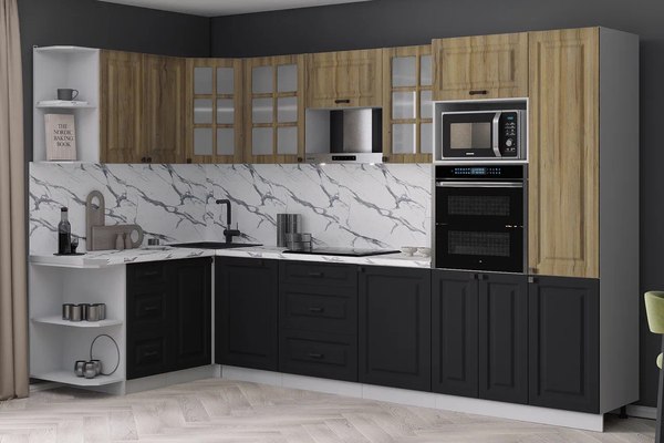 Кухонный гарнитур Интерлиния Мила Деко 1.68x3.2 LV