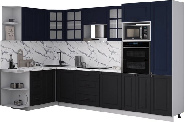 Кухонный гарнитур Интерлиния Мила Деко 1.68x3.2 LV - фото