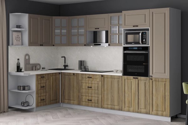 Кухонный гарнитур Интерлиния Мила Деко 1.68x3.2 LV