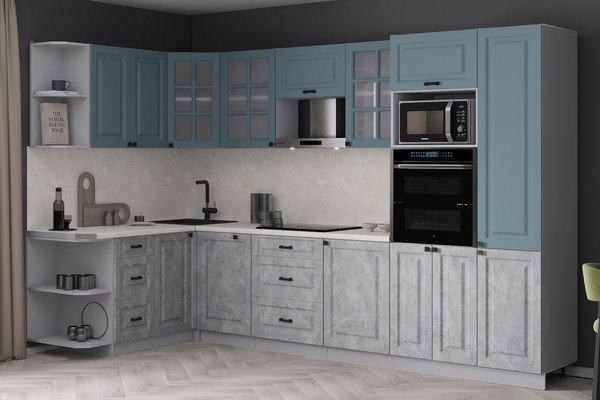 Кухонный гарнитур Интерлиния Мила Деко 1.68x3.2 LV