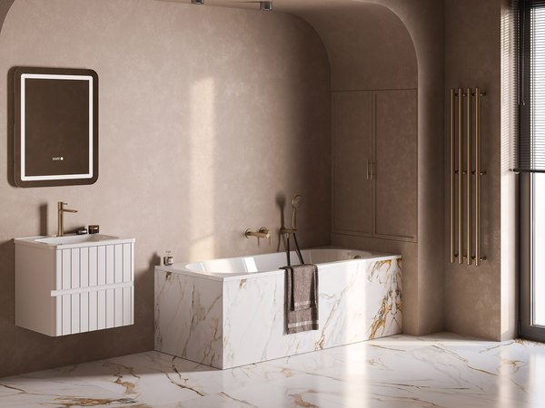 Ванна из искусственного мрамора Belux Борнео 160x70