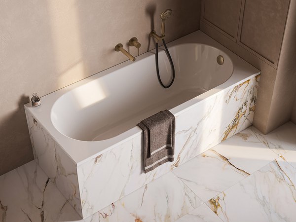 Ванна из искусственного мрамора Belux Борнео 160x70