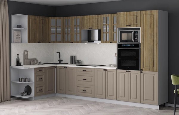 Кухонный гарнитур Интерлиния Мила Деко 1.68x3.4 LV