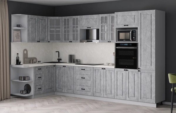 Кухонный гарнитур Интерлиния Мила Деко 1.68x3.4 LV