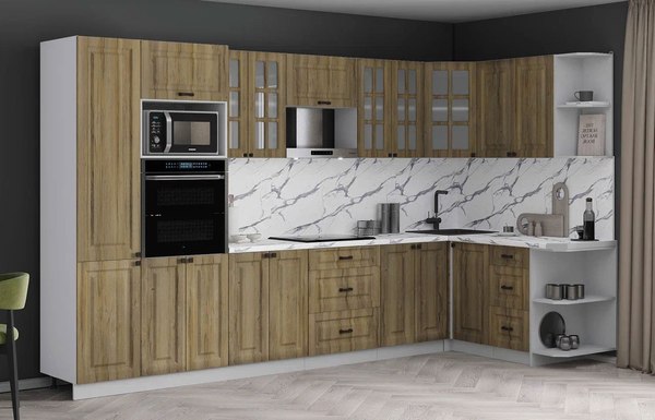 Кухонный гарнитур Интерлиния Мила Деко 1.68x3.4 PR