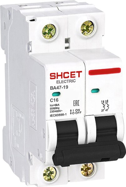 Выключатель автоматический SHCET ВА 47-19 2Р 63А С / S0000104 - фото