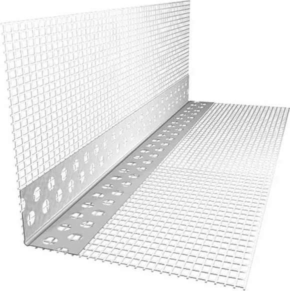 Уголок штукатурный Profigips Алюминиевый с сеткой 70x70x3000 - фото