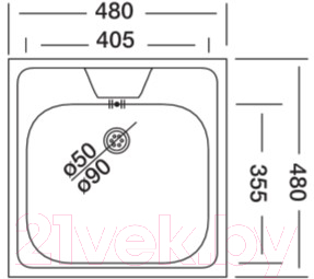 Мойка кухонная Kromevye N 244