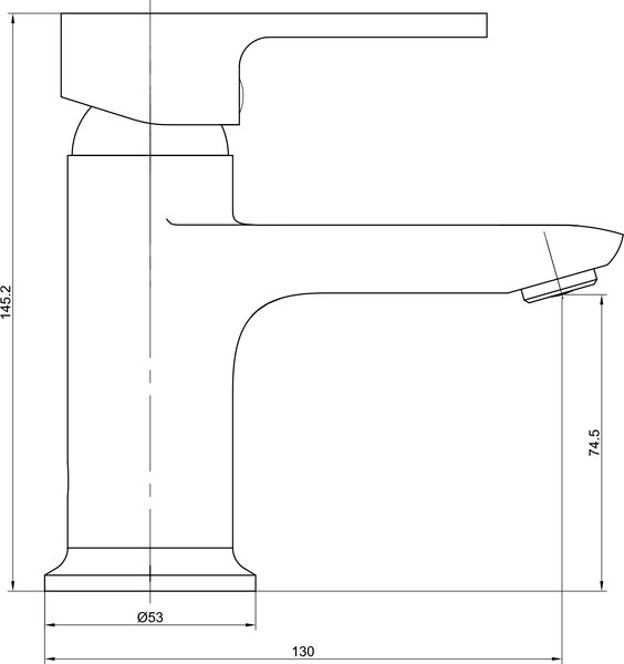 Умывальник со смесителем Lauter 21855 + Jet 21AM12361 с донным клапаном 21190CH (хром)