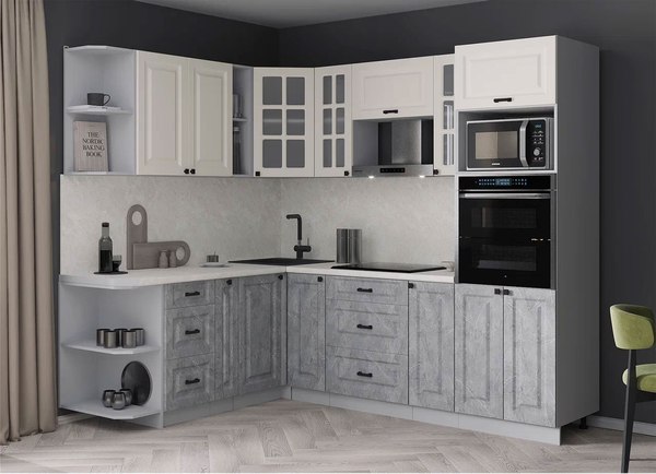 Кухонный гарнитур Интерлиния Мила Деко 1.88x2.4 LV