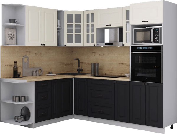 Кухонный гарнитур Интерлиния Мила Деко 1.88x2.4 LV - фото