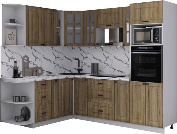 Кухонный гарнитур Интерлиния Мила Деко 1.88x2.4 LV - фото