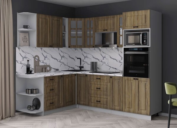 Кухонный гарнитур Интерлиния Мила Деко 1.88x2.4 LV