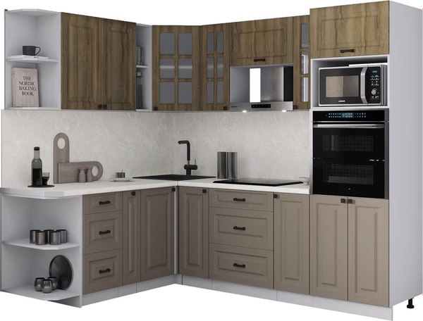 Кухонный гарнитур Интерлиния Мила Деко 1.88x2.4 LV - фото