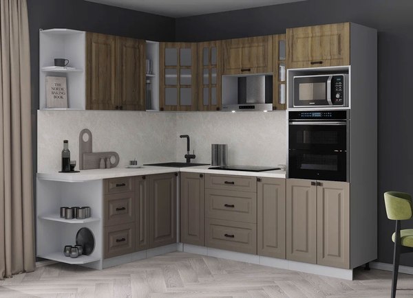 Кухонный гарнитур Интерлиния Мила Деко 1.88x2.4 LV