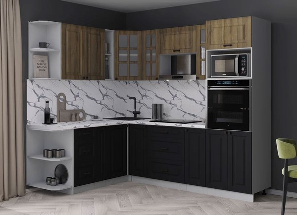 Кухонный гарнитур Интерлиния Мила Деко 1.88x2.4 LV