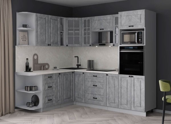 Кухонный гарнитур Интерлиния Мила Деко 1.88x2.4 LV